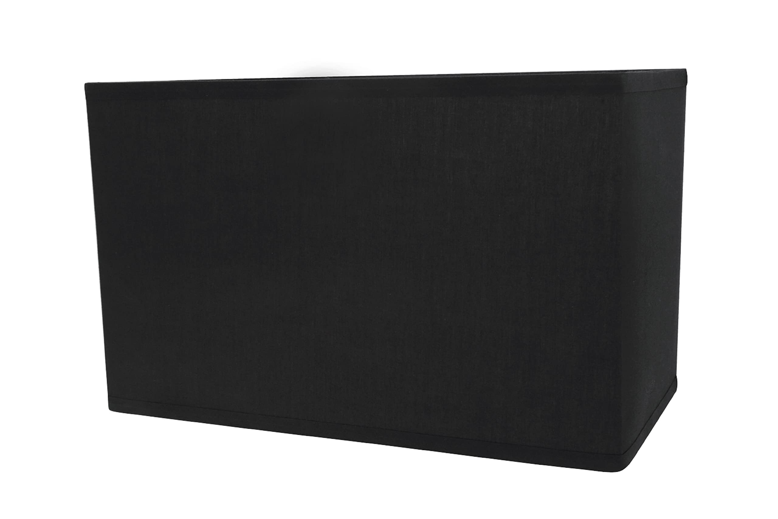 Aspen Creative 36001 Transitional Rectangle Hardback Shape Spider Construction Lamp Shade in Black, 16"Â wide, Top:(8" + 16") Bottom:(8 + 16")Â  x Height: 10"