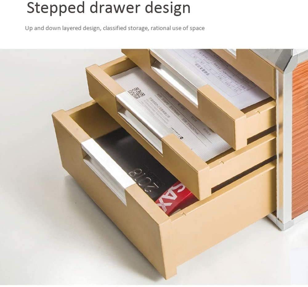 Armadio Di Archiviazione Multifunzione per Ufficio - Innovazione Al 5 ° Piano Design Accattivante Venature Del Legno, File Manager Argento Gestore File Armadietti Armadietto Desktop Manager,B
