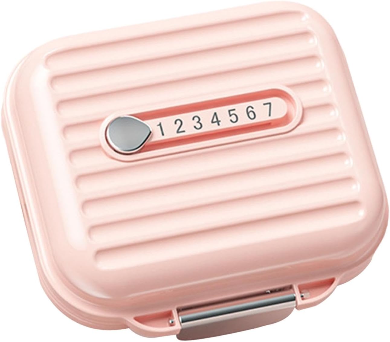 Weekly Organizer Case Container with Compartments Daily Holder Portable Travel Box for Travel Adults Bag Suitcase- Small
