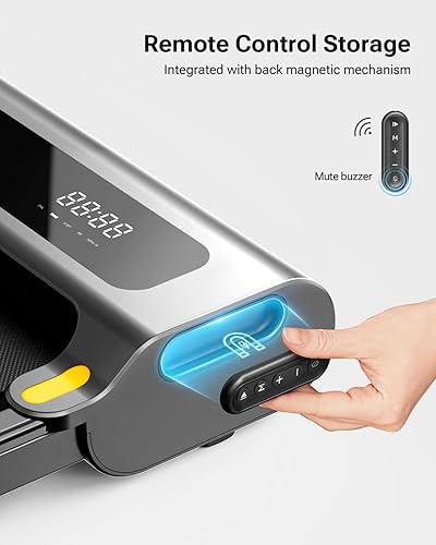 Miniatura 3 de UREVO Cinta de correr para debajo del escritorio, almohadilla para caminar para el hogar y la oficina, cinturón grande de 16 pulgadas de ancho x 41