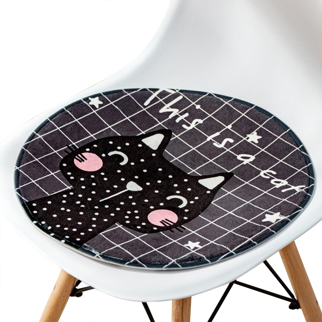 VHJdtE Seat Cushion, Round Creative Cartoon Pattern|All-Season Soft Cozy Chair Pad|Bohemia Stylish With Non-Slip Bottom(F,53x53cm)