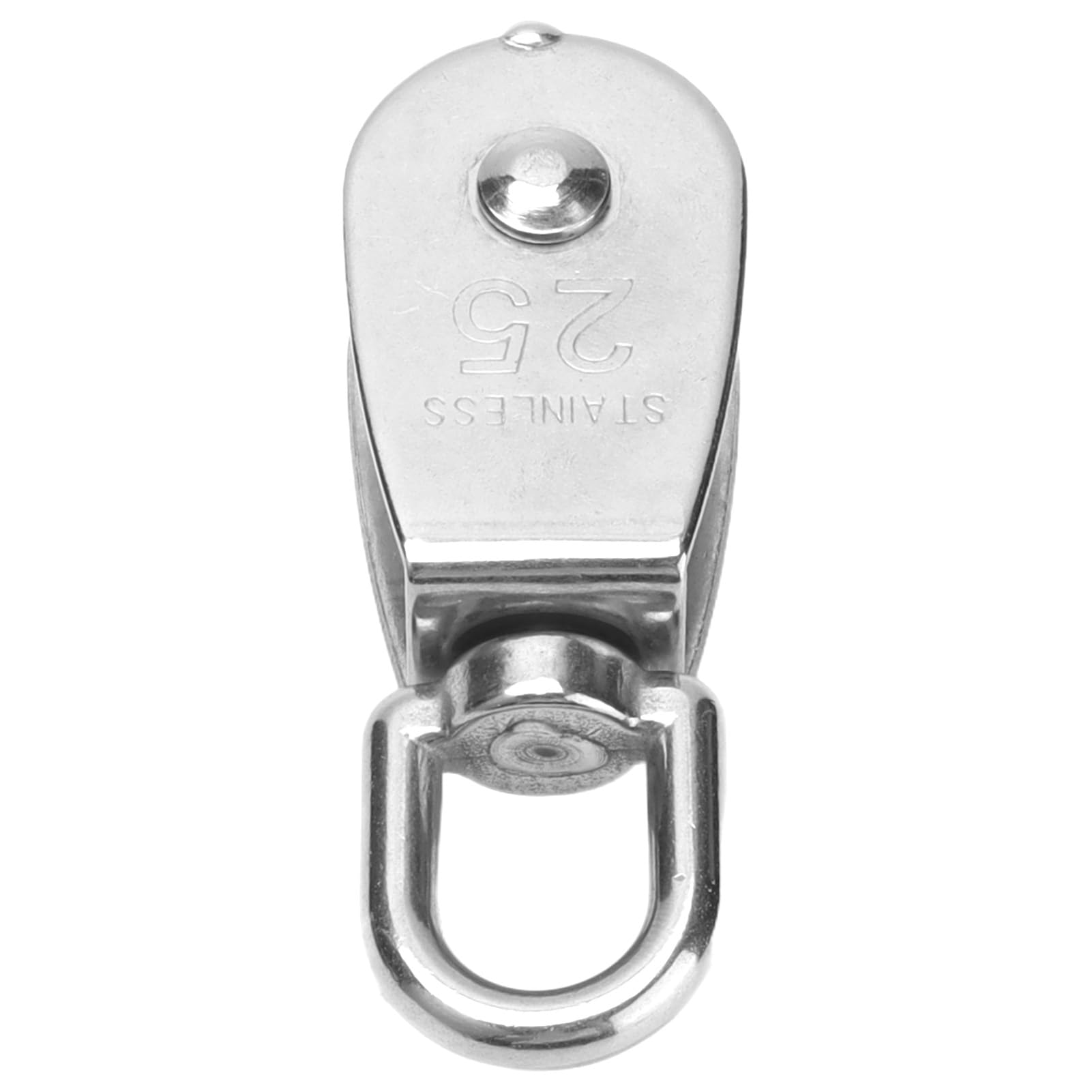 Gancho de elevación de cuerda de alambre de acero inoxidable para grúa de bloque de polea única para objetos pesados (M25)