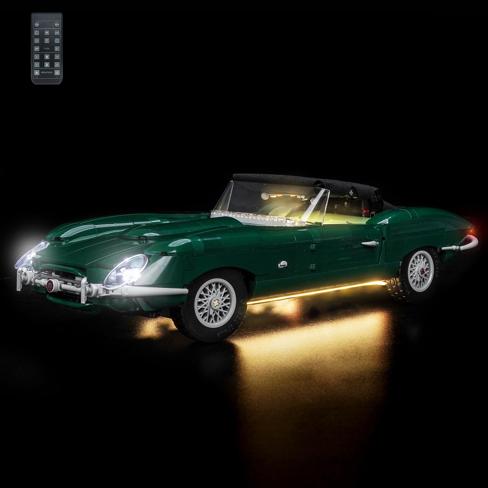 LocoLee RC LED Light Set Compatible with LEGO 11381 Icons Jaguar E-Type