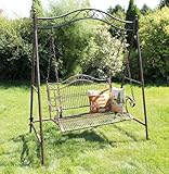 Hollywoodschaukel Metall Antik 2 Sitzer Gartenschaukel Schaukel Garten Schmiedeeisen - 4