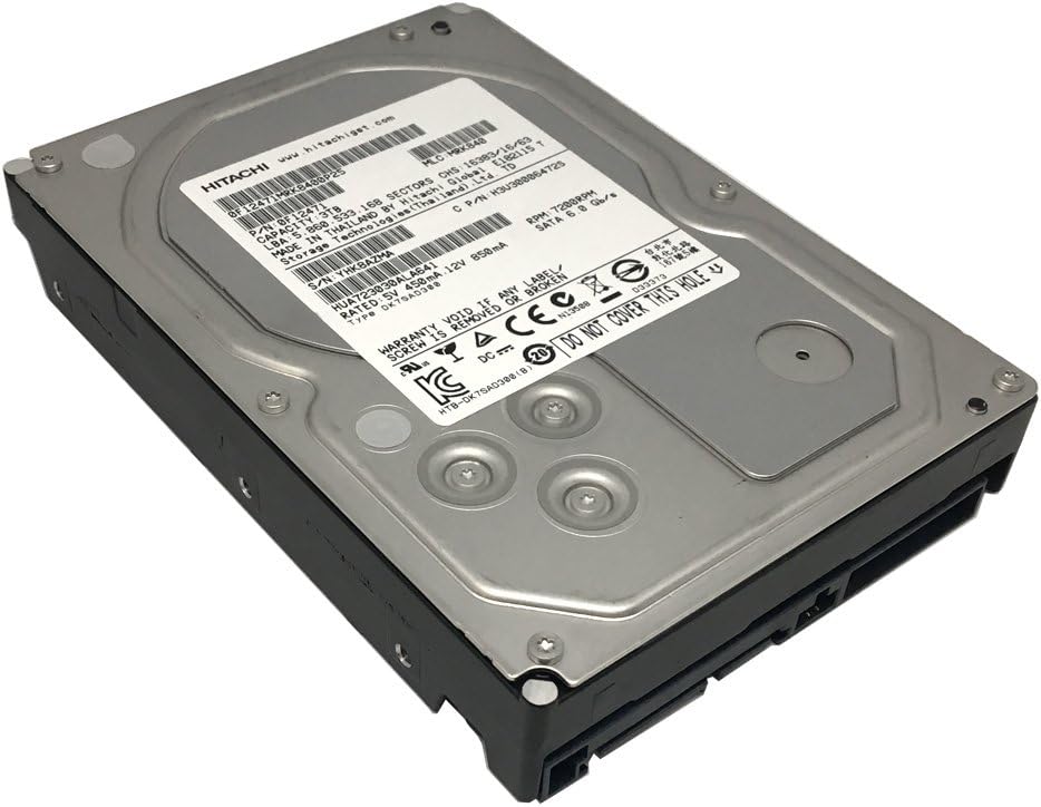 Hitachi Ultrastar 7K3000 (0F12471) 3TB 64MB Cache 7200RPM SATA III (6.0Gb/s) 3.5in Hard Drive - PC/Mac, ,RAID, NAS, CCTV DVR (Renewed)