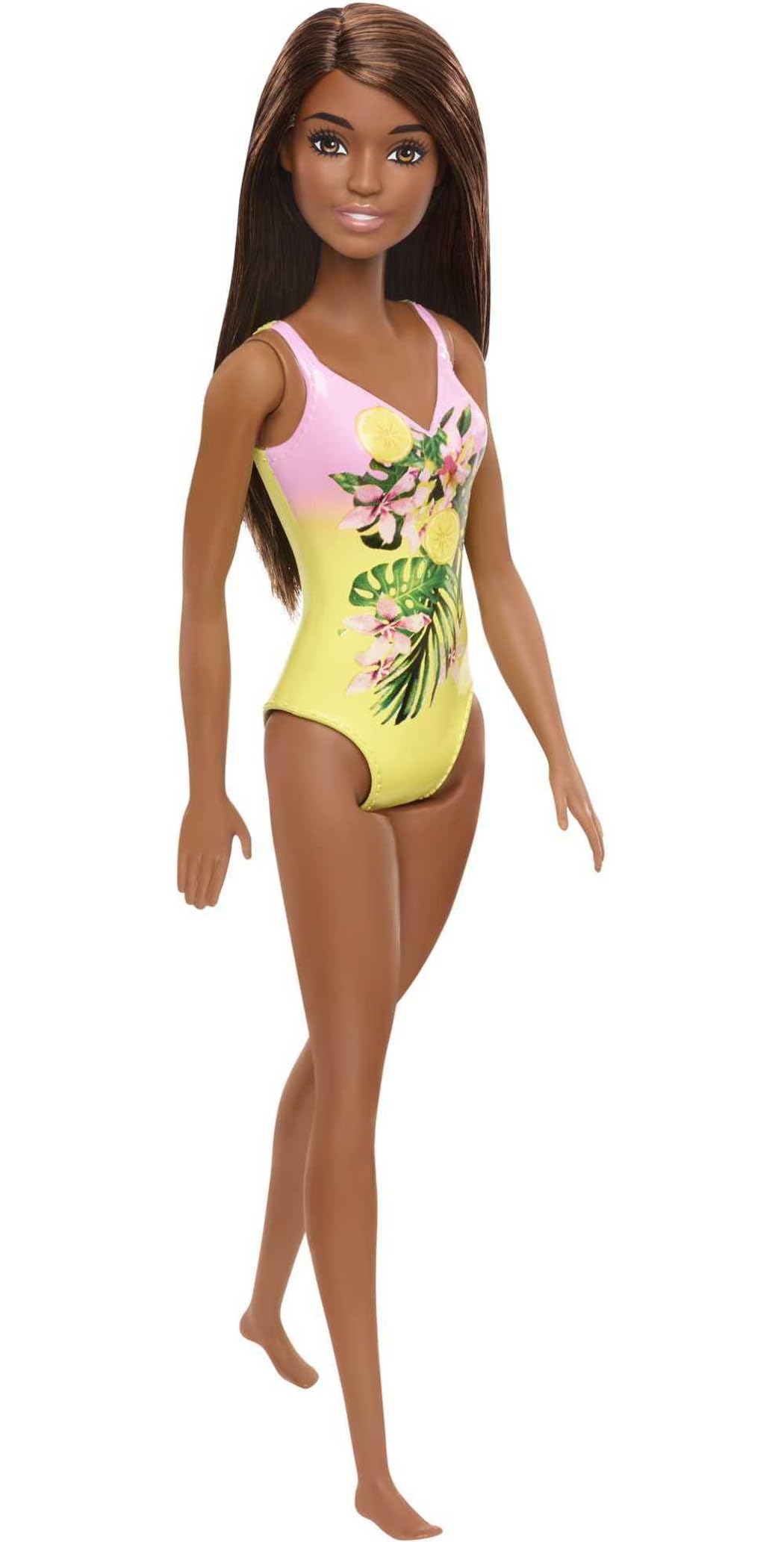 Amazon.com: Barbie Fasshion Doll, Beach-Themed Brunette Wearing