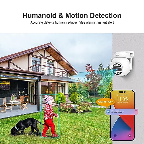 Image of Srihome SH047 4MP QHD 2560 * 1440p WiFi IP Camera WiFi PTZ Outdoor Home Security CCTV Camera Pan & Tilt 2 Way Talk Color Night Vision Motion Detection Supports MicroSD Card Upto 128GB