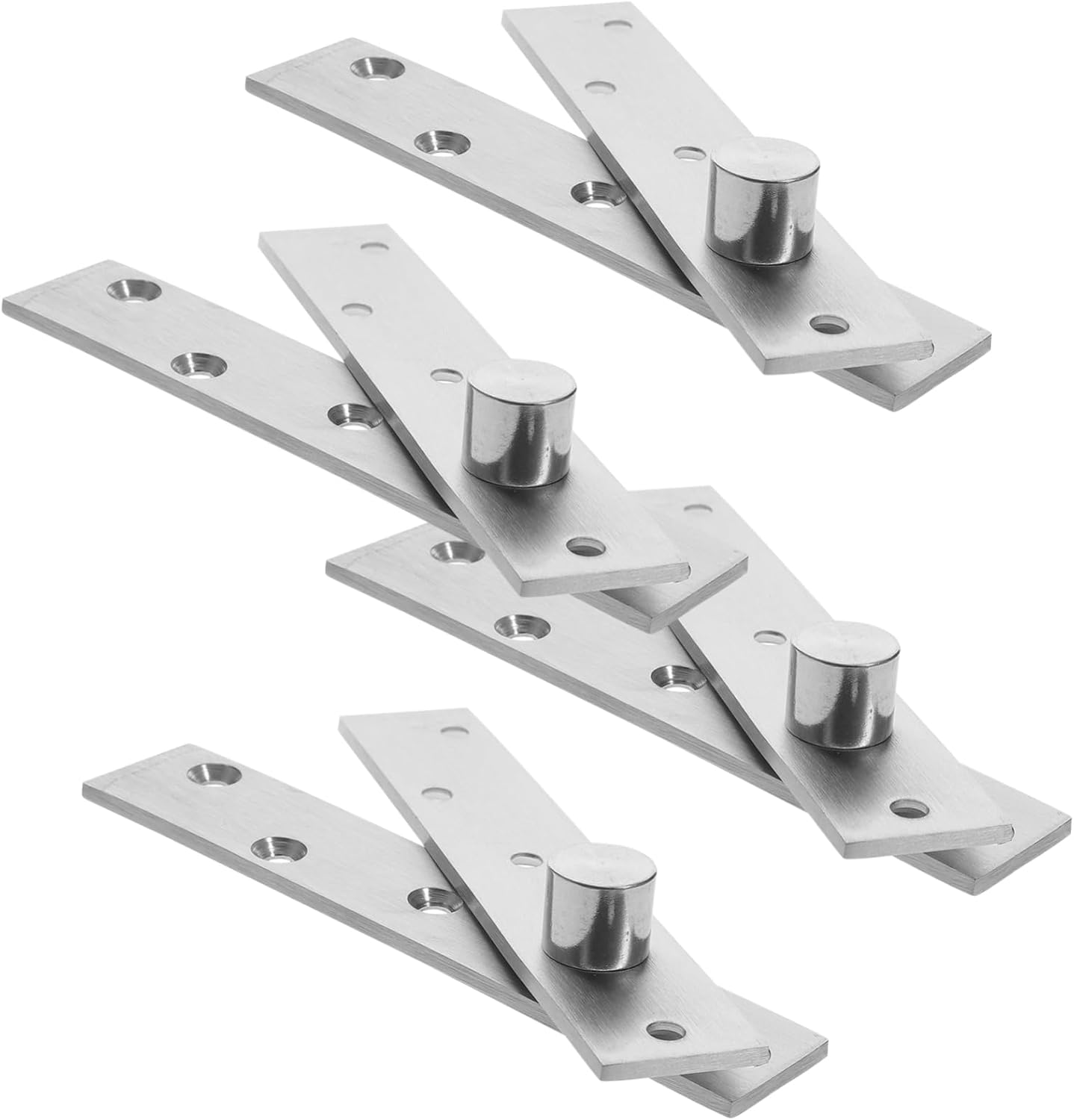 Ciieeo 4pcs Stainless Degree Rotation Hidden Door Pivot Hinges for Wood Doors Up Shaft Hinge Concealed Easy Installation
