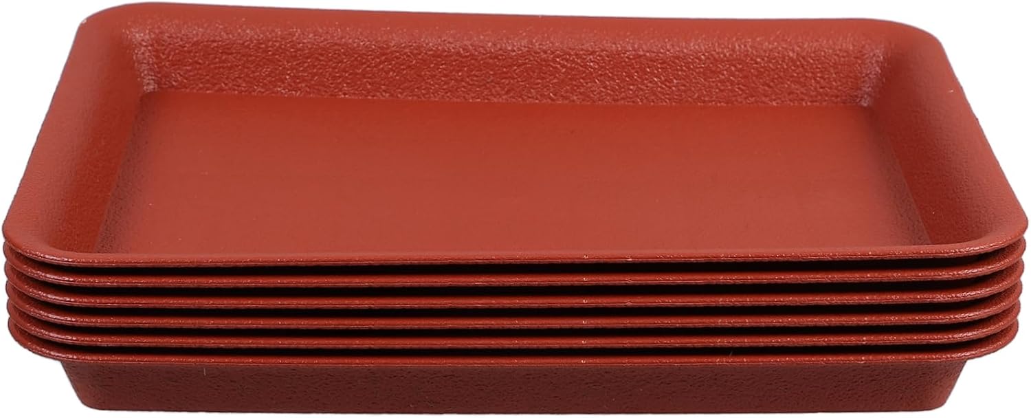 6pcs Flower Pot Trays Plant Watering Trays for Flowers Easy Install Random Color