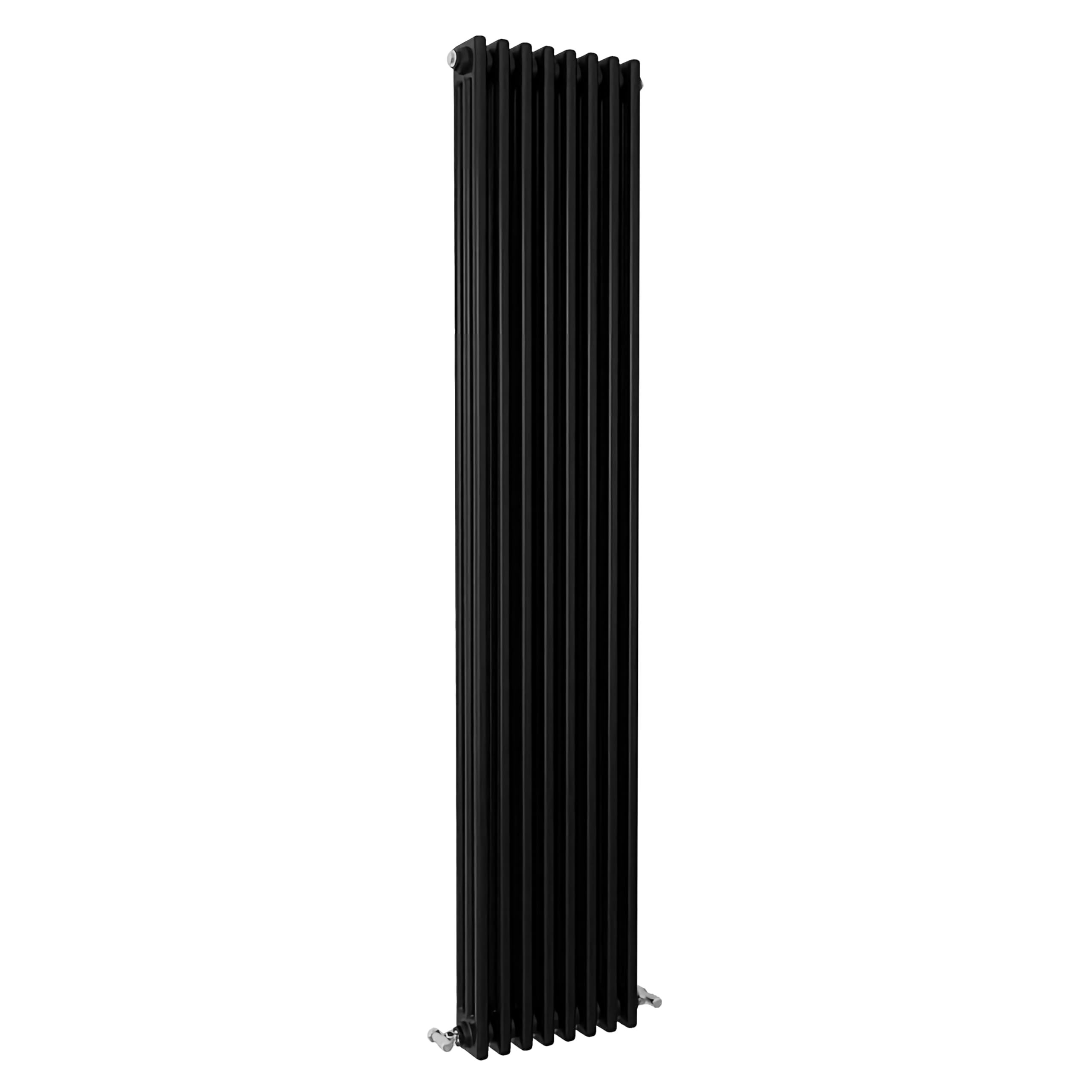 SLINE SANITARY Traditional 3 Column Cast Iron Style Radiator Vertical Black 1800x380mm