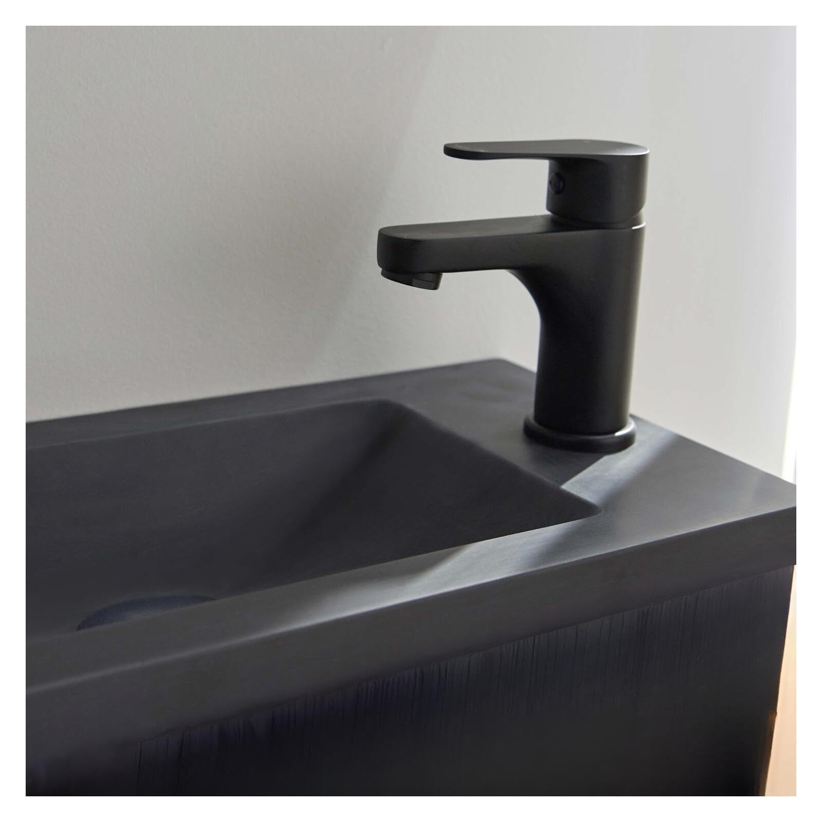 MOB-IN Meuble Lave-Mains Nova Noir Carbone Suspendu
