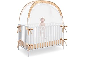 Orange Pop-Up Safety Crib Tent for Infants