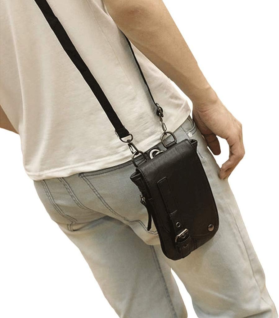 Men's Leather Sling Bag,Chest Shoulder Backpack, waterproof Crossbody