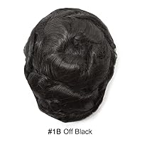 Vista 2 de Toupee - Pieza de cabello humano para hombre, sistema de reemplazo de cabello, piezas de pelo de poliuretano para hombres, tupé, protesis capilar