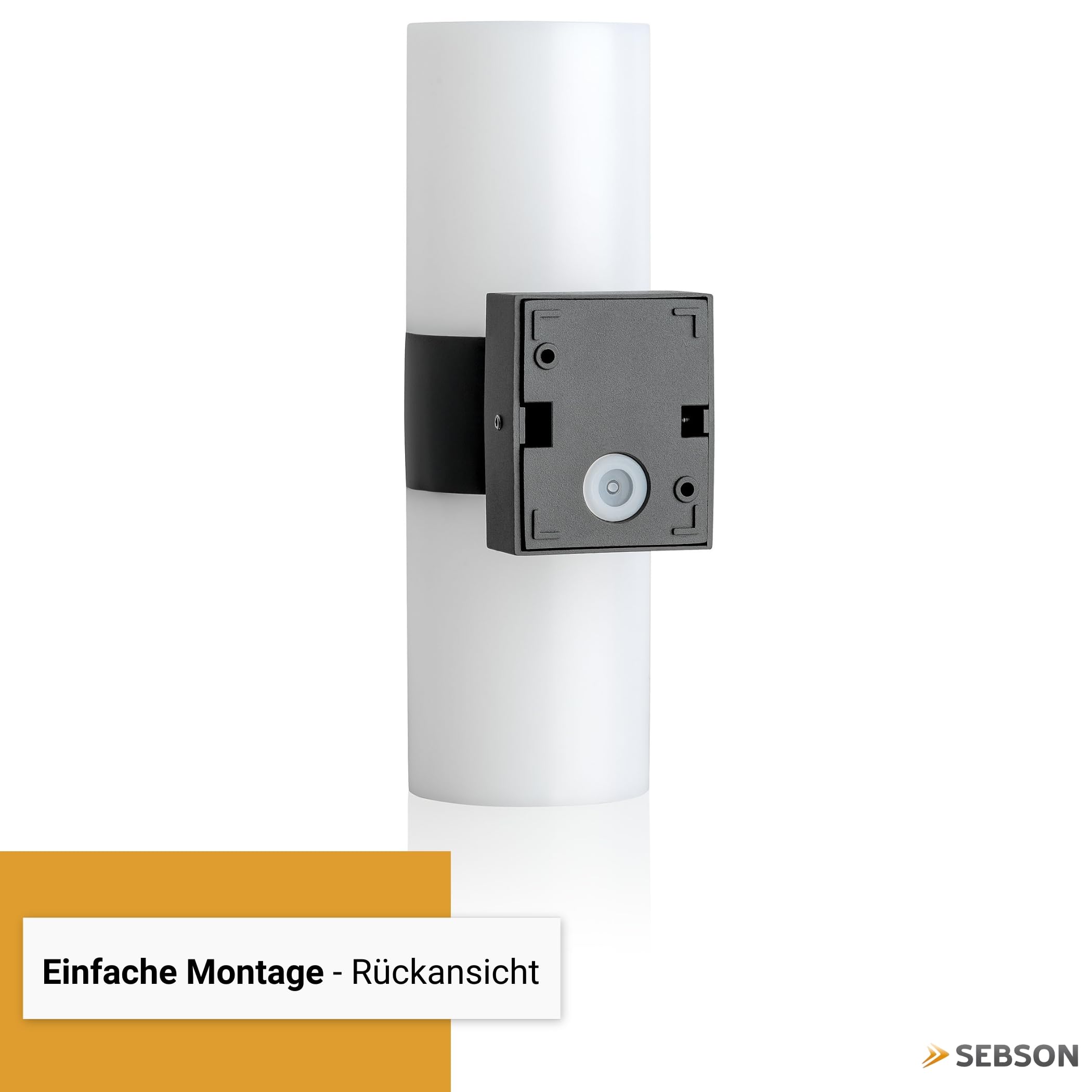 SEBSON LED Außenleuchte Bewegungsmelder IP65, Wandleuchte anthrazit 20W | 2200lm kaltweiß, Außenwandleuchte up down, Sensor 12m / 180°, Lampe 230V
