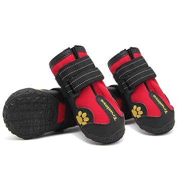 MOKCCI Truelove Dog Boots Waterproof Dog Shoes with Best Reflective Straps for Small Medium Large