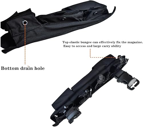 Miniatura 5 de Paquete cuádruple táctico Mag Pouch Tactical Magazine Pouch con bolsa de utilidad de gancho y bucle en la parte posterior