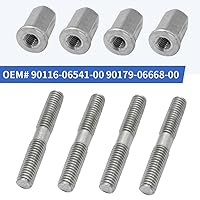 Vista 6 de Kit de tuercas de perno de titanio compatible con Yamaha Raptor 660 660R YFM660 YFM660R 2001 2002 2003 2004 2005 OEM # 90116-06541-00 90179-06668-00