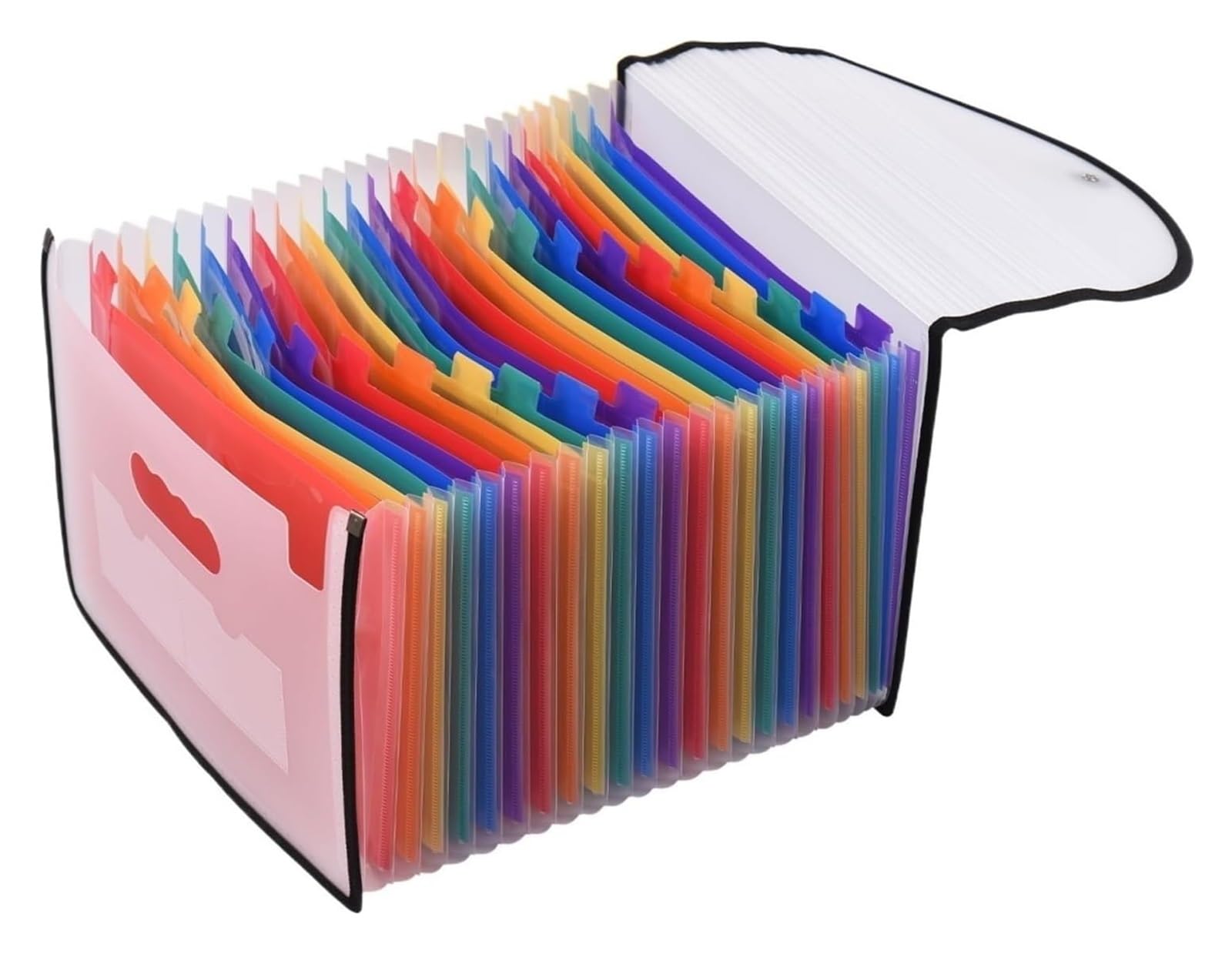 Scatole porta documenti, Organizzatore di cartelle file for fisarmonica Custodia espandibile Copertina in formato lettera Documento Nero Rosa(Pink)