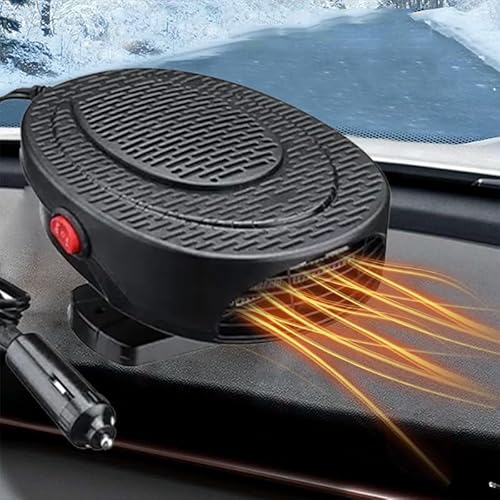 beseloa Auto Heater Winter Auto Ontdooier Kit 2 in 1, 12V 150W Draagbare Auto Heater Fan Die Plug In Sigarettenaansteker Auto Ontdooier, Snelle Verwarming/Koeling Auto Demister voor Auto