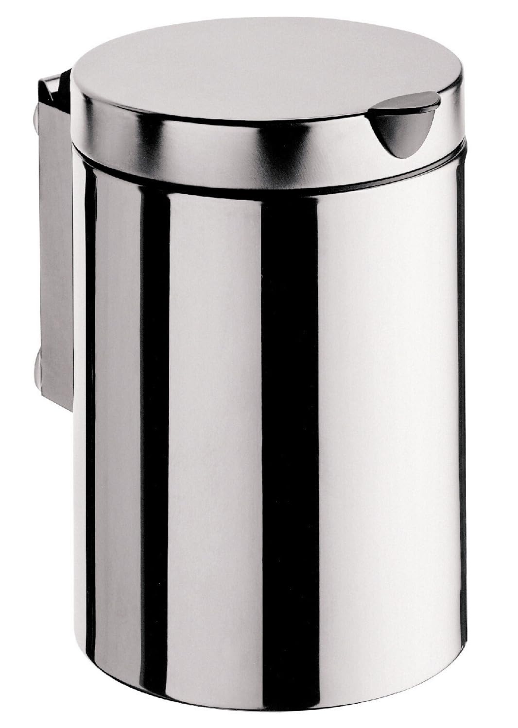 Emco 355300100 - Pattumiera System 2" con Coperchio, con Gancio per Appendere a Parete, 3 l, in Acciaio Inox