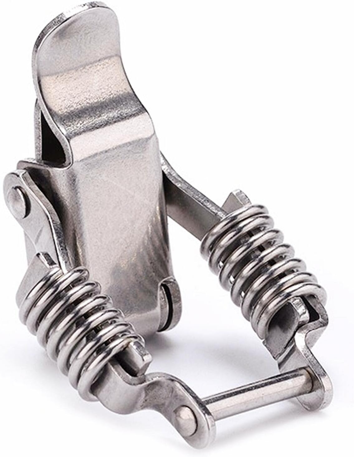 90 Degrees spring hasp Toolbox toggle latches lock，Stainless steel 304 Toolbox Draw Compression Spring Toggle Latch Catch Clamp W/Screws (S, Type:Without keyhole)