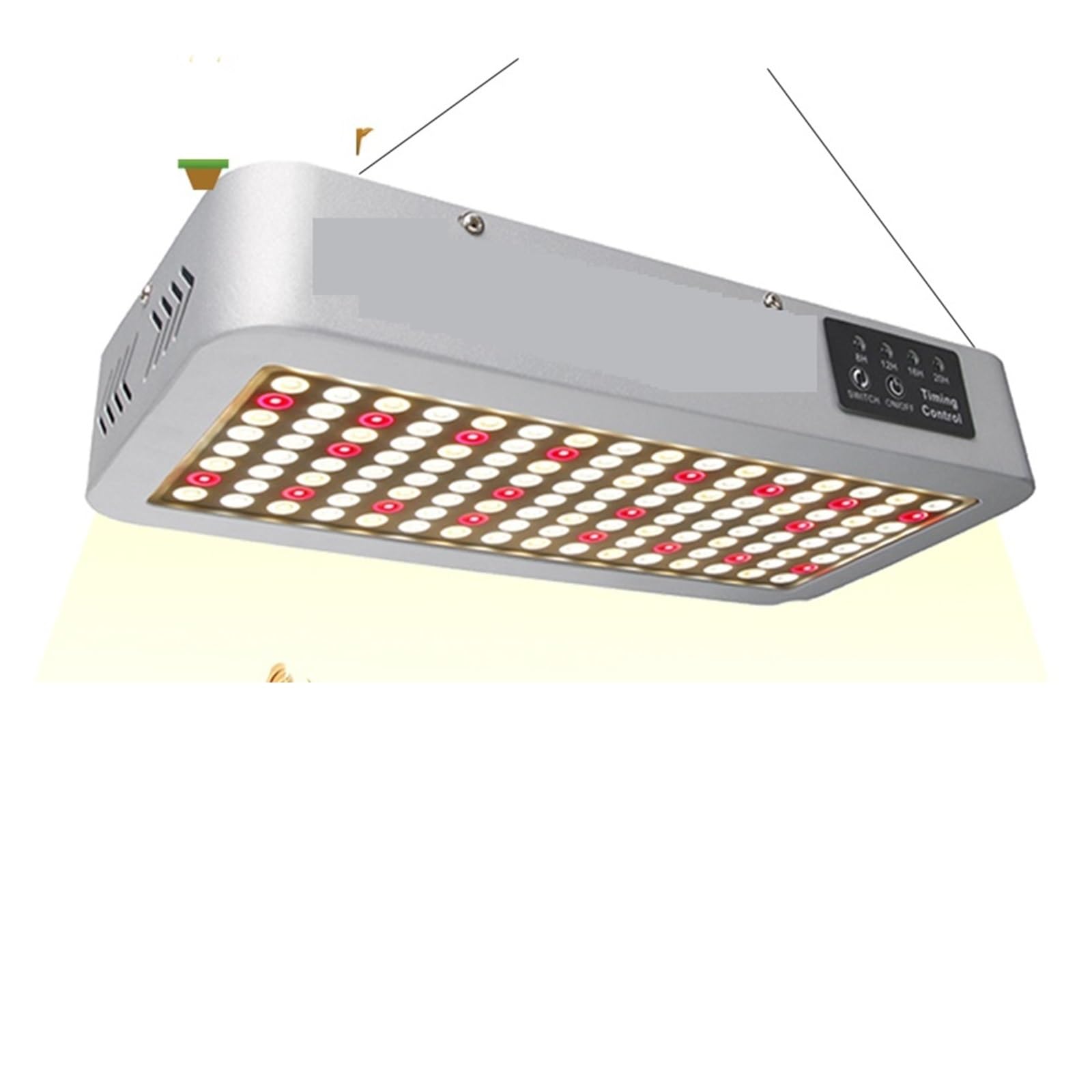 Lámpara de Cultivo, Phytolamp for Plantas 3000W Temporizador Crecer luz LED Phyto lámpara Espectro Completo 3500K 660NM Daisy Cadena Cultivo Interior
