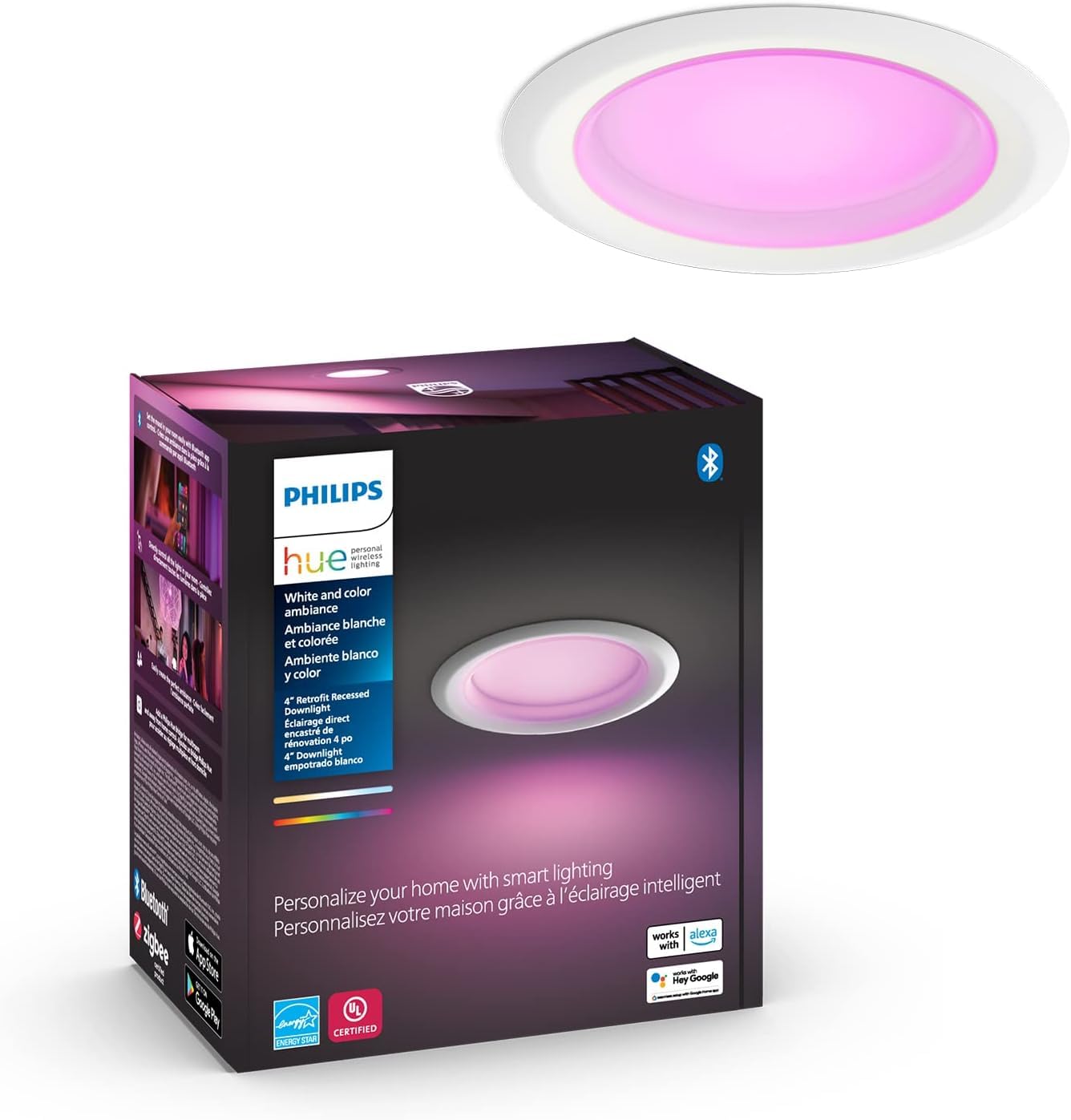 Philips Hue Smart Recessed Lighting 4 Inch - White and Color