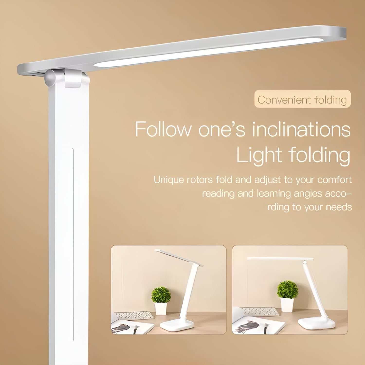 Lámpara de Escritorio LED Regulable con Control Táctil, 3 Modos de Luz y 3 Niveles de Brillo Ajustable, Flexo Flexible 180°, Lámpara de Mesa para Lectura, Estudio, Oficina, Cuidado Ocular, Relajació