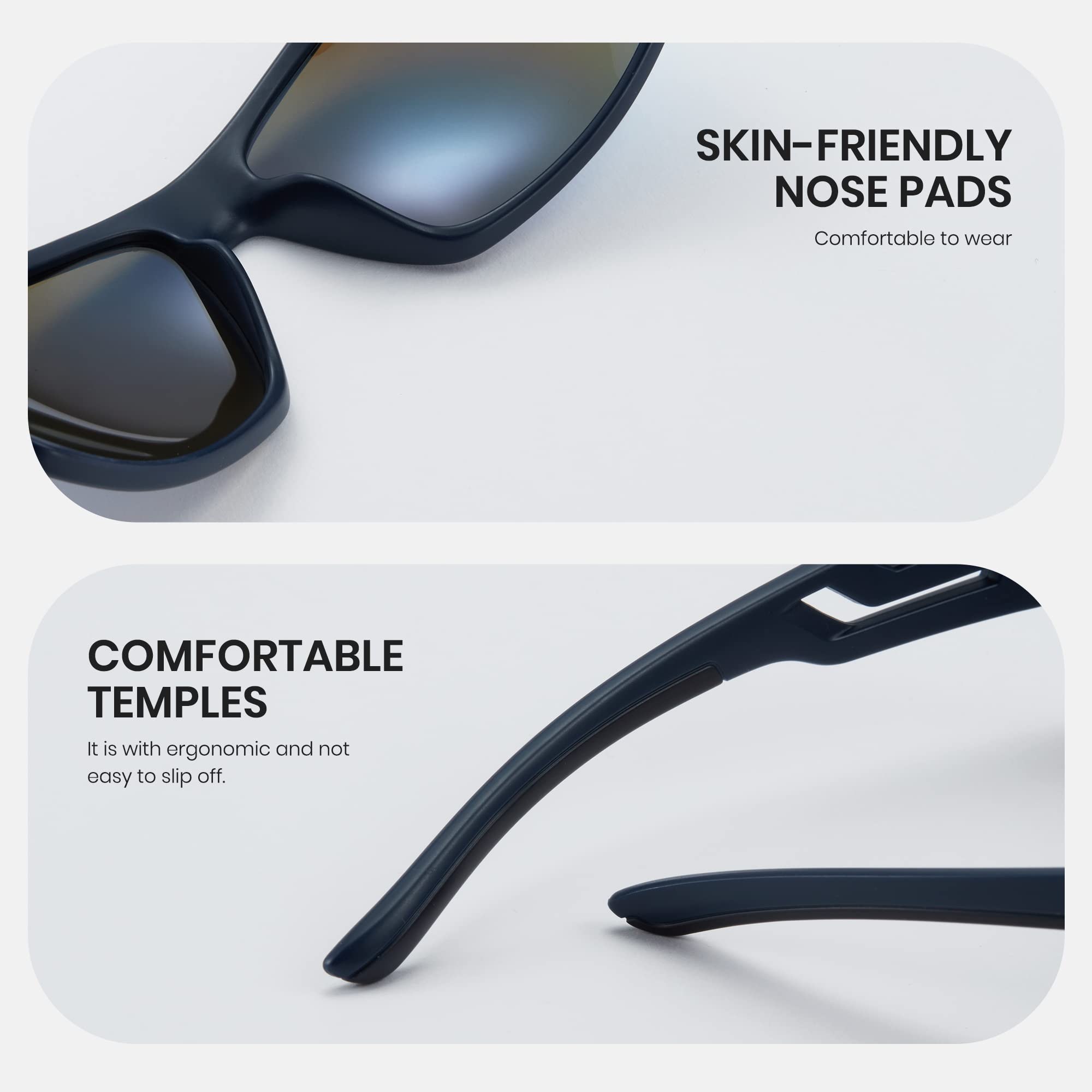 Cyxus Occhiali da Sole Sportivi per Ciclismo Guidare Leggero Polarizzati Occhiali da Sole UV 400 Unisex