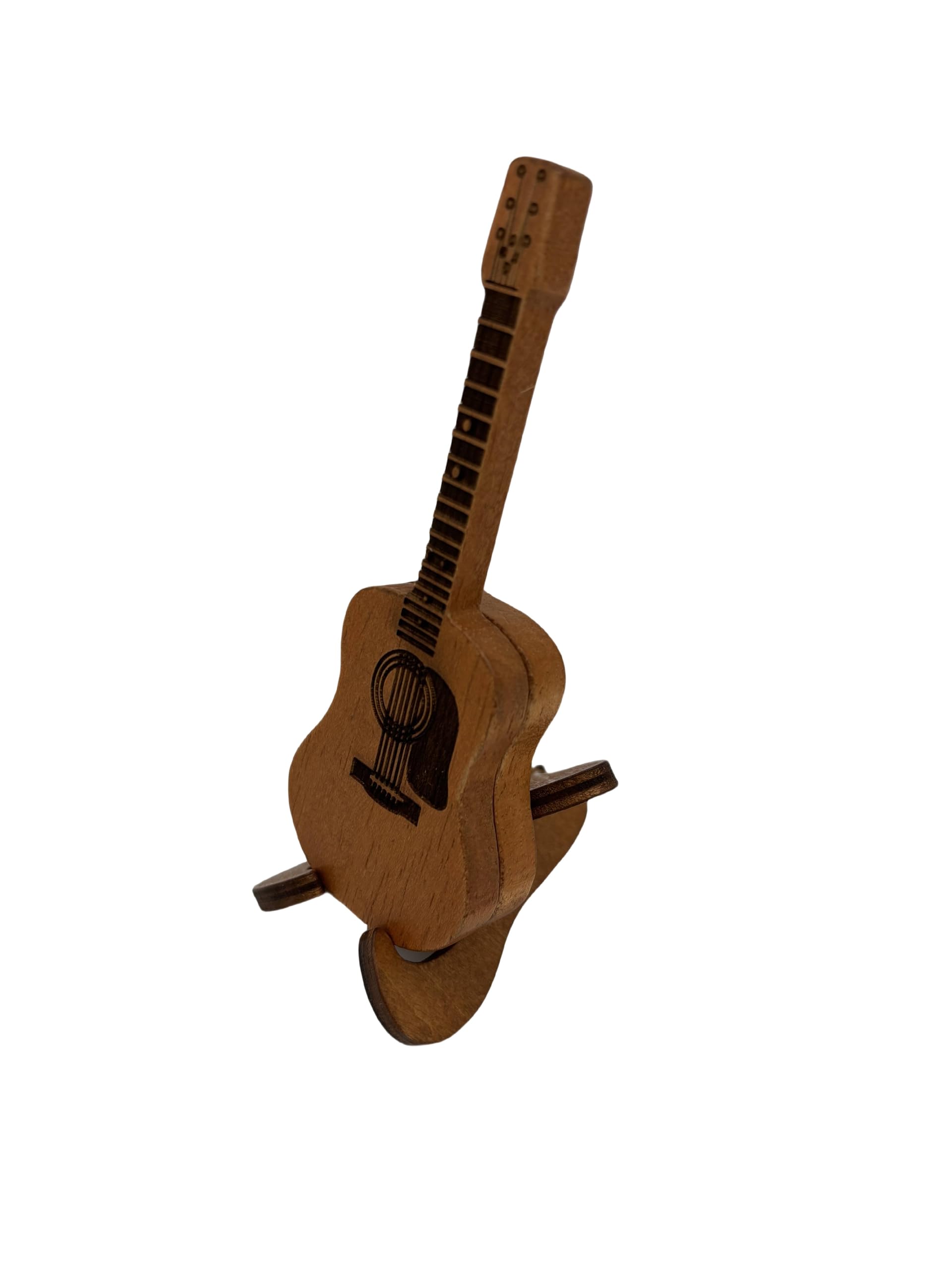 ANNPER Handmade Wooden Guitar Pick Holder – Vintage Magnetic Lid Box for Musicians & Music Lovers. Compact, Stylish Storage for 3-6 Picks – Perfect Desk Decor, Studio Accessory, or Gift.