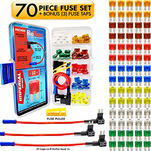 BioFuse Micro2 70 Piece Automotive Fuse Assortment and Holders - Want ...