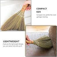 Vista 4 de USHOBE 2 piezas de césped natural asiático plumero batidor escoba recogedor cepillo de madera hecho a mano tailandés barredora suave escoba escoba