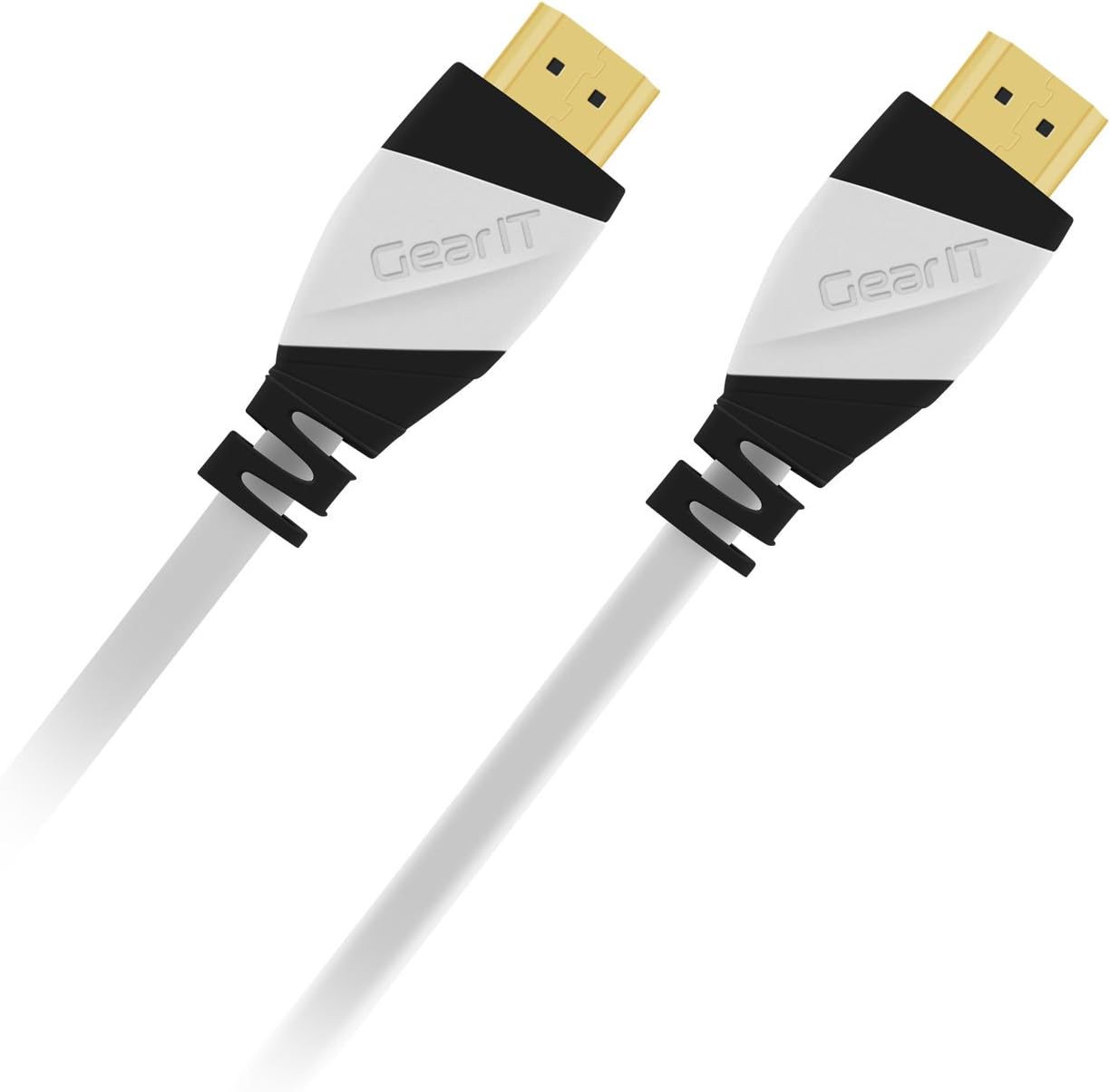10 Ft HDMI Cable, GearIT Pro Series HDMI Cable 10 Feet High Speed Ethernet 4K Resolution 3D Video and ARC Audio Return Channel HDMI Cable, White