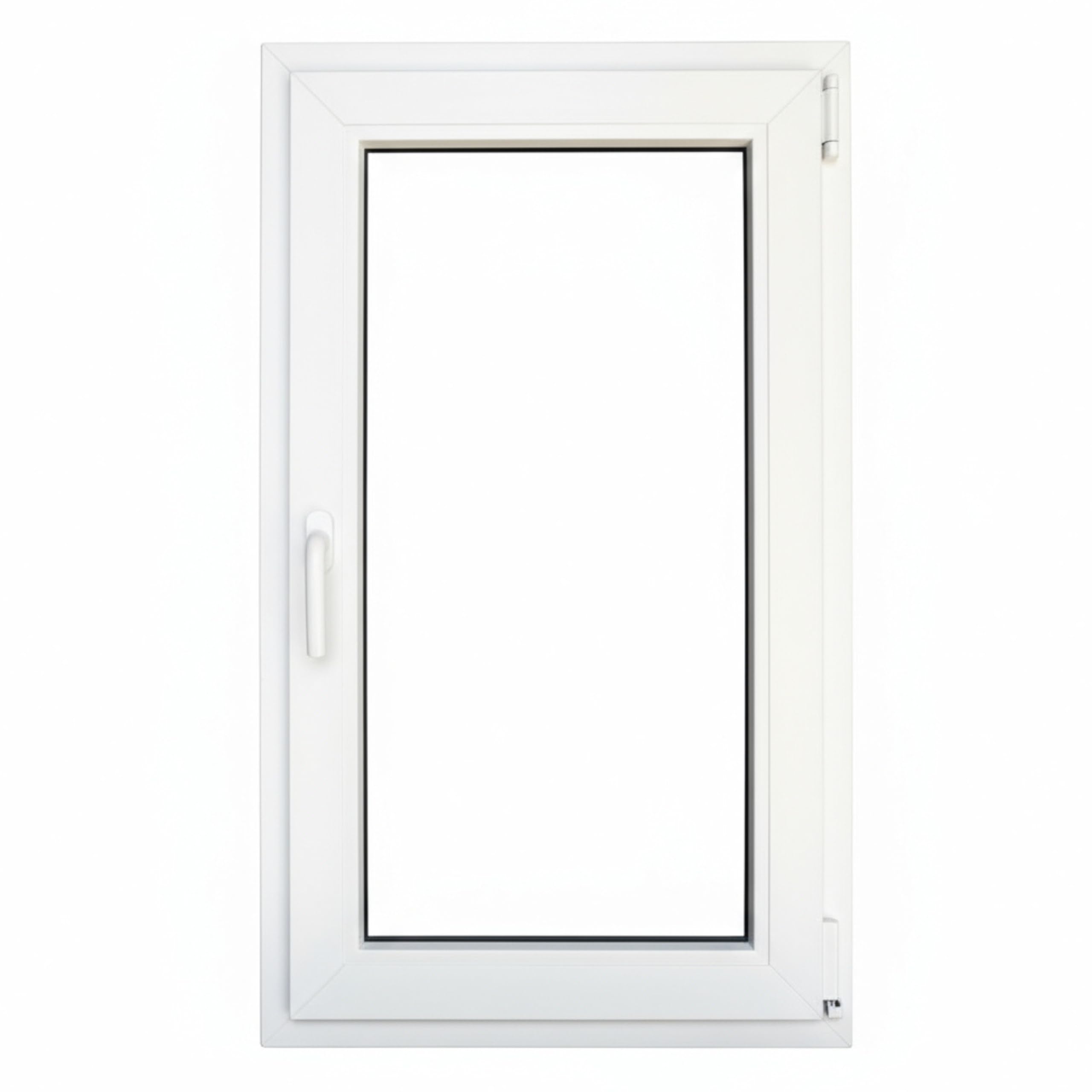 Finestra in PVC rinforzato 600 x 1000 bianco | oscillante destro | vetro Climalit opaco | Profilo Aluplast | Consegna 24/48 ore