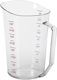 Cambro Camwear 400MCCW135 4 Qt Clear Polycarbonate Liquid Measuring Cup - Durable Pro Kitchen Essential