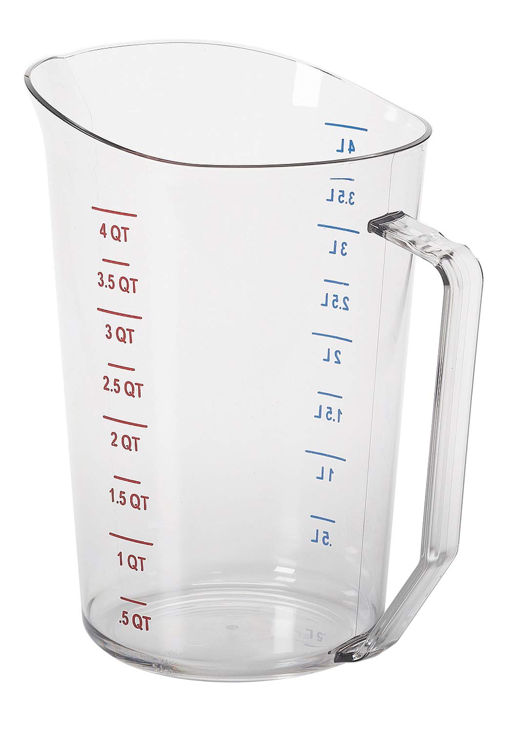 Cambro Camwear 400MCCW135 4 Qt Clear Polycarbonate Liquid Measuring Cup - Durable Pro Kitchen Essential