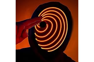 Akatsuki Cloak Obito LED Halloween Ninja Anime Cosplay Party Mask