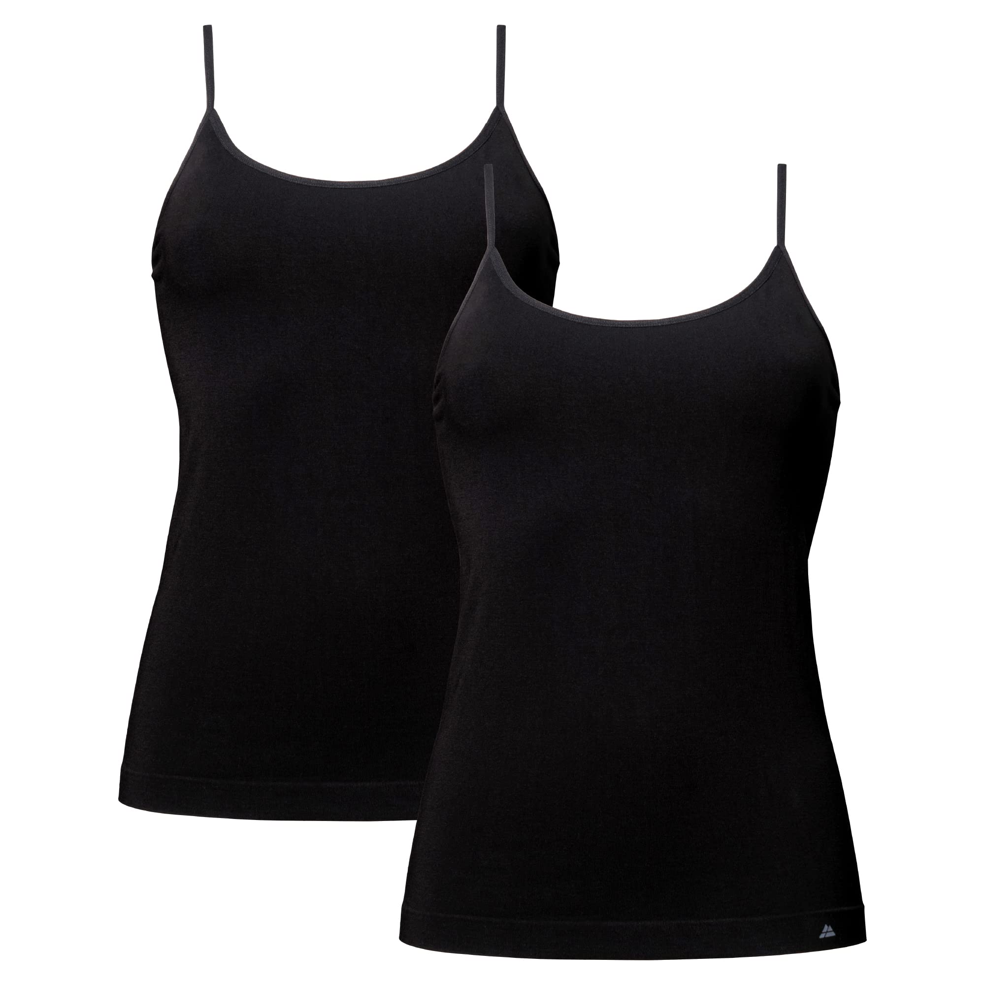 DANISH ENDURANCE Top de Tirantes de Bambù para Mujer, Camisetas Interiores Sin Mangas, 2 Pack