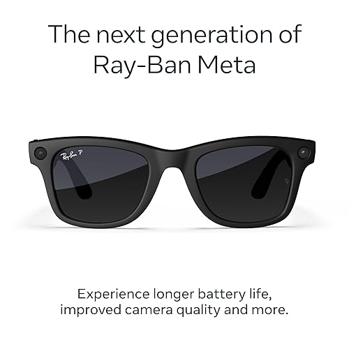Miniatura 2 de Ray-Ban Meta (Gen 2), Wayfarer, Matte Black Smart AI Glasses for Men, Women — 2X Battery Life — 3K Ultra HD Resolution and 12 MP Wide Camera, Negro