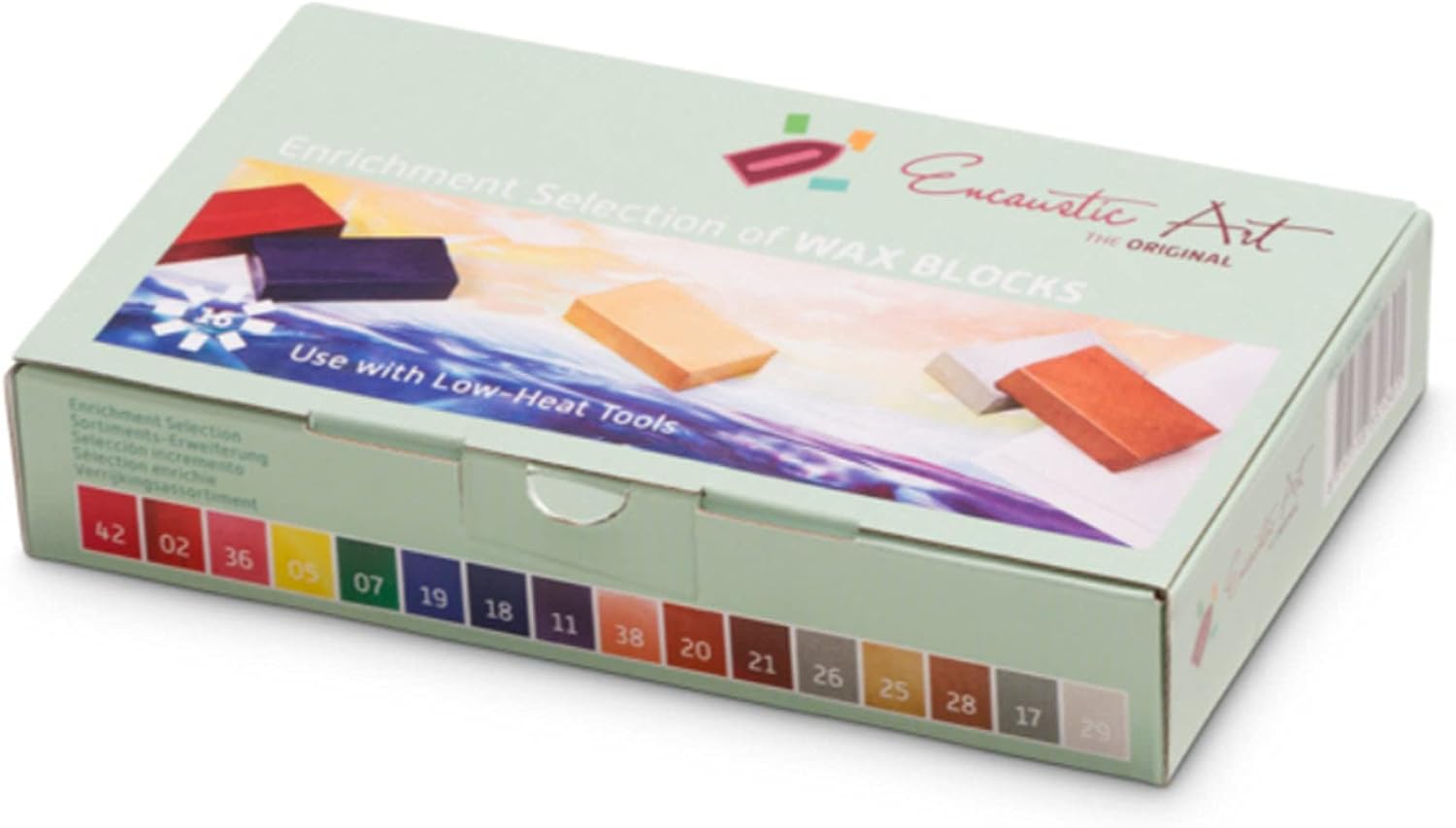 Encaustic Art Enrichment ワックスブロックセット - ワックスブロック16個。