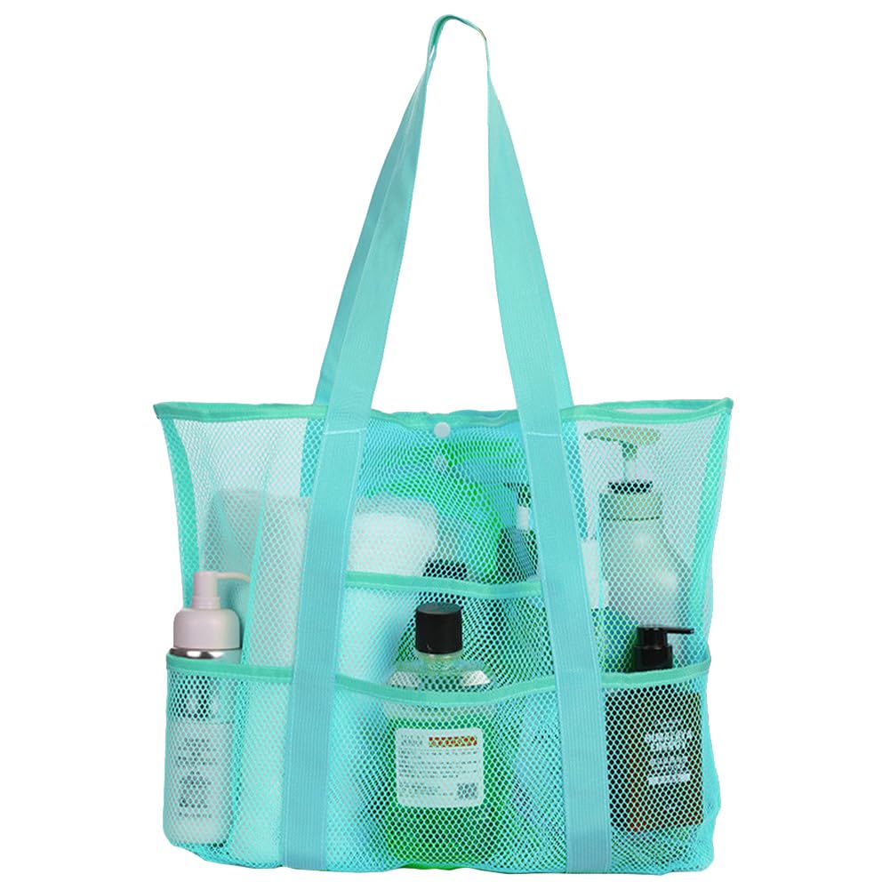 Bolsa de playa de malla grande,bolsa de hombro plegable de malla impermeable,Bolsa de malla para la playa,Bolsa de gran capacidad para guardar toallas y zapatillas,Bolsa Playa Grande Familiar