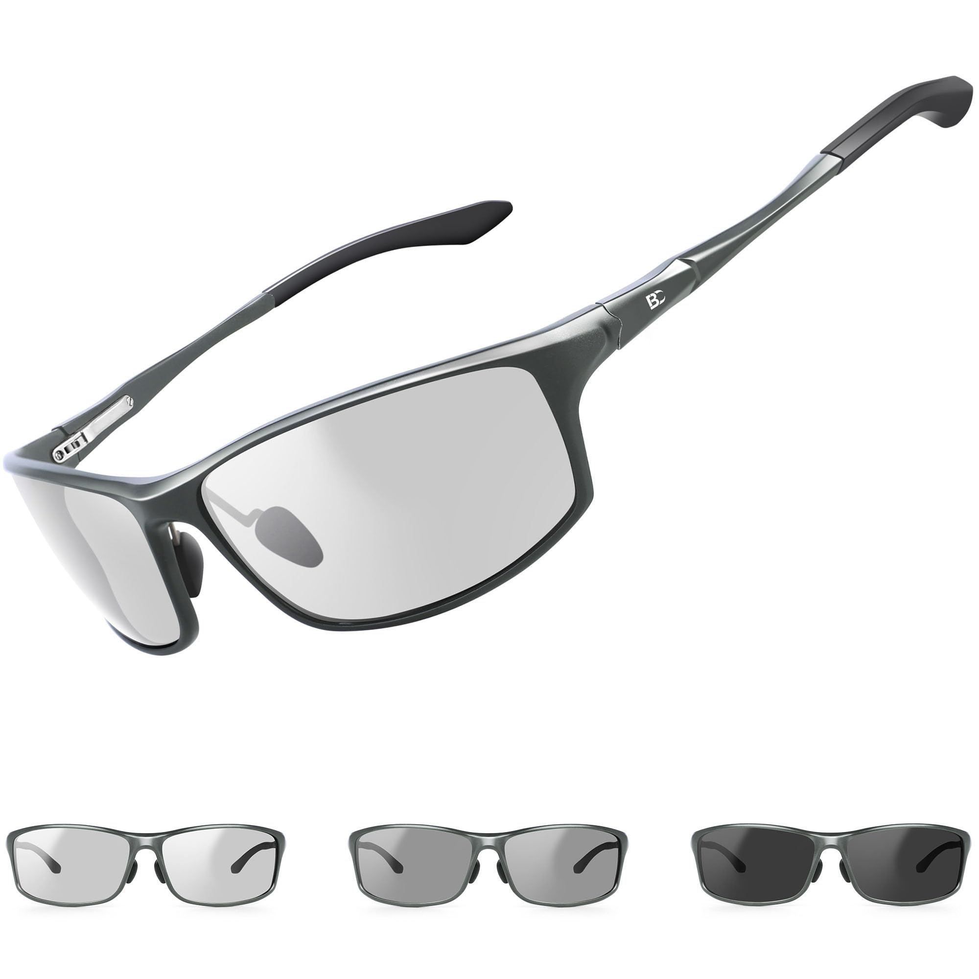 BIRCENPolarized Mens Sunglasses: UV Protection Sports Shades for Men Women Sport Driving with Al-Mg Frame