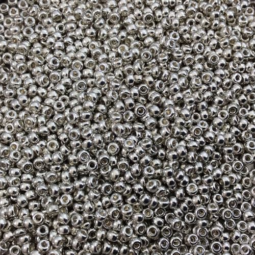 Galvanized Silver Miyuki Japanese Round rocailles Glass Seed Beads 11/0 Approximately 23 Grams 5-inch Tube