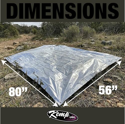 Image of Kemp USA Emergency Mylar Blanket Pack of 25 Lightweight Thermal Reflective Survival Blanket First Aid Disaster Preparedness Camping Vehicle Bug Out Bag Emergency Supply Gear