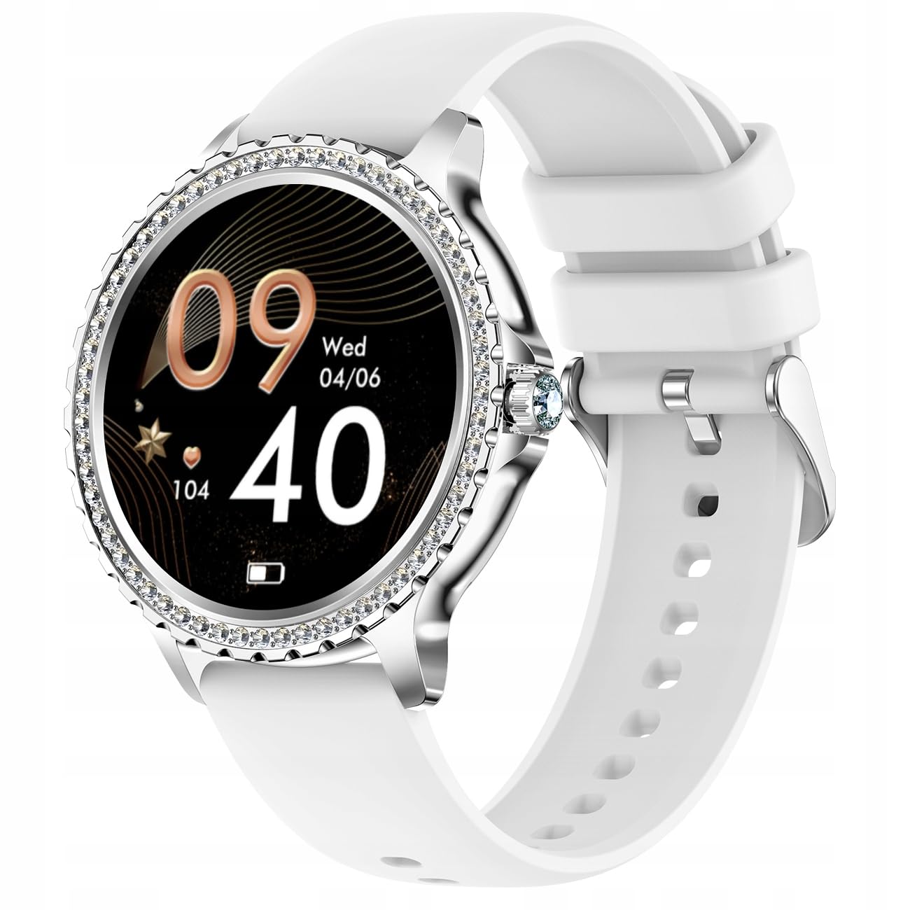 SMARTWATCH DAMSKI ZEGAREK CIŚNIENIOMIERZ PULS POLSKIE MENU POŁĄCZENIA TEL