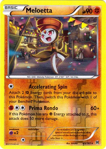 Pokemon - Meloetta (85/162) - XY Breakthrough - Reverse Holo