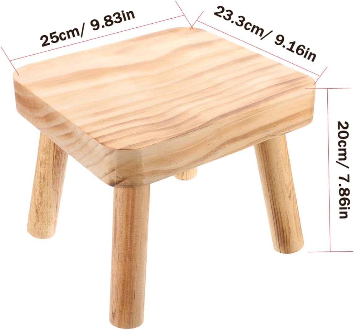 UPKOCH Wooden Step Stool Portable Small Footstool for Home Use Lightweight and Sturdy Design for Living Room Bedroom for Adults and Boys and Girls