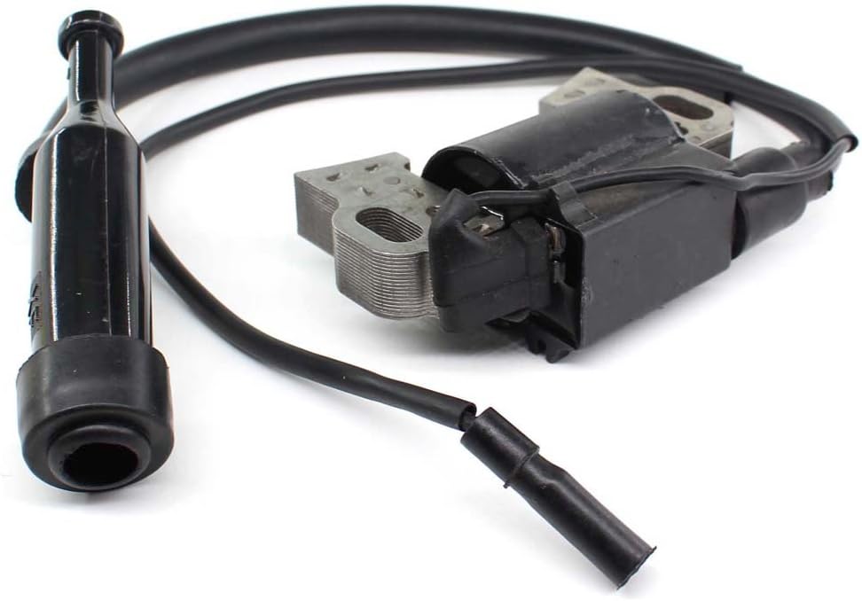 Close-up view of the black spark plug boot and wire of the USPEEDA Ignition Coil P54809.