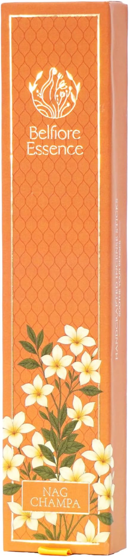 Premium Nag Champa Incense Sticks | 35 Handrolled Charcoal-Free Agarbatti | Includes 1 Wooden Holder + 1 Bookmark | Long-Lasting Aroma for Pooja & Meditation